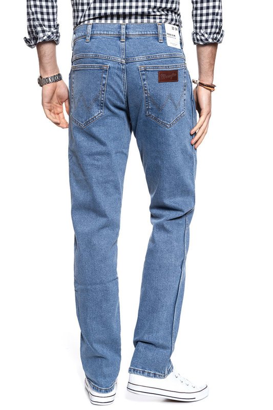 WRANGLER SPODNIE MĘSKIE TEXAS SLIM BLUE HONOR W12SM511Q