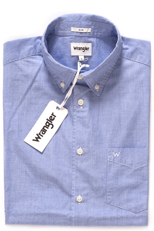 WRANGLER SS 1PKT BUTTON DOWN NAVY W5944OS35