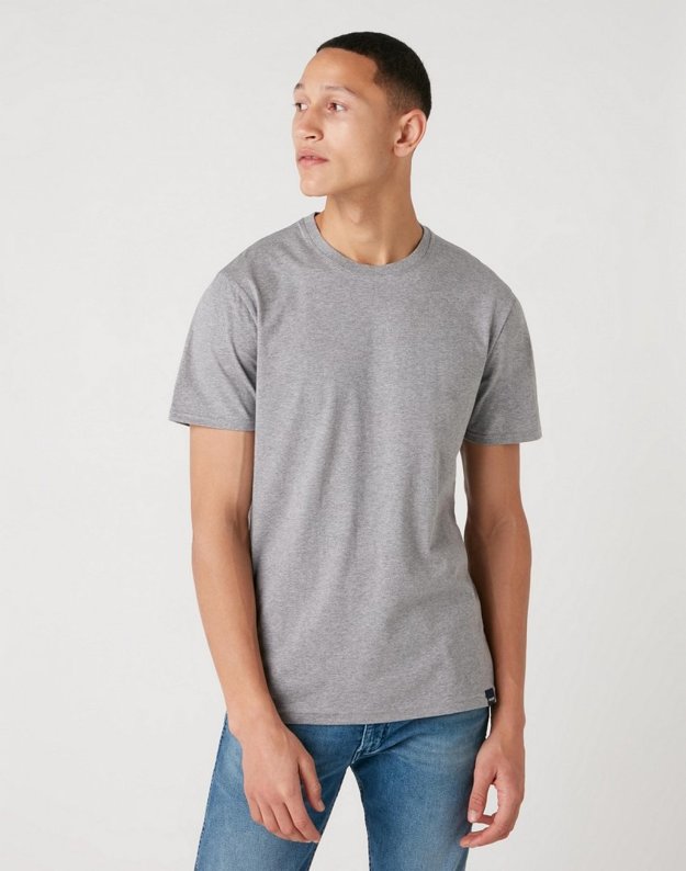 WRANGLER SS 2 PACK TEE MĘSKI T-SHIRT KOSZULKA DWUPAK MID GREY MEL W7BADHX37