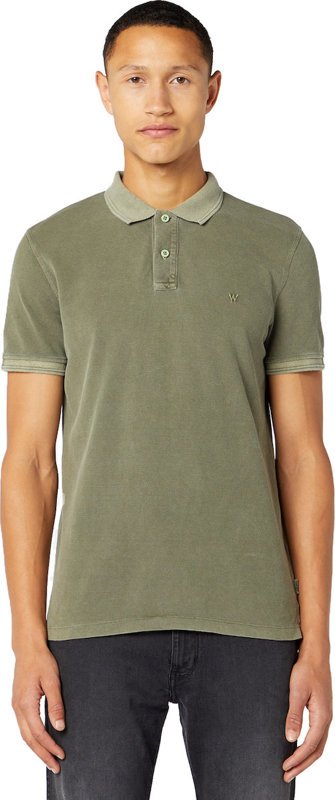 WRANGLER SS OVERDYE POLO DUSTY OLIVE W7F4KQX45