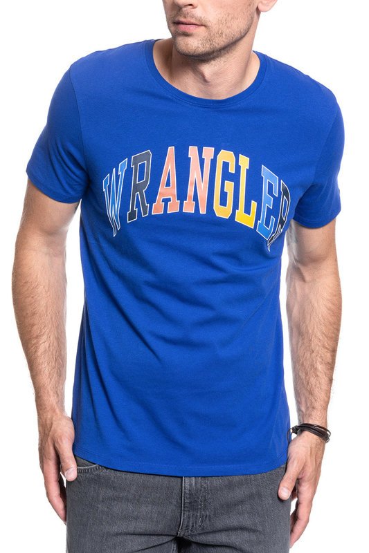 WRANGLER SS RAINBOW TEE COBALT BLUE W7C7D3B09