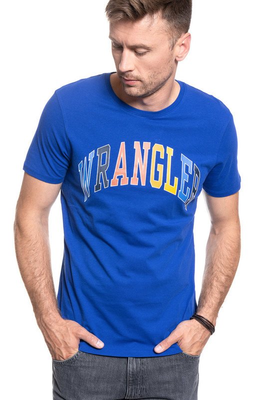 WRANGLER SS RAINBOW TEE COBALT BLUE W7C7D3B09