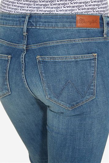 WRANGLER STRAIGHT DAMSKIE SPODNIE JEANSOWE INTO THE GROOVE W28T9197T