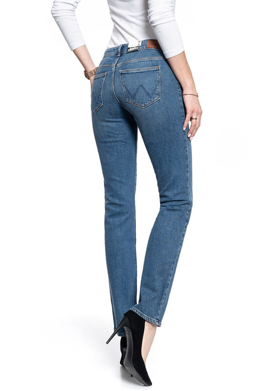 WRANGLER STRAIGHT DAMSKIE SPODNIE JEANSOWE JEANSY DŻINSY