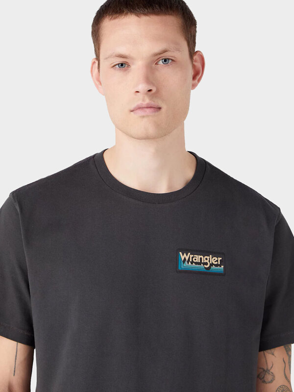 WRANGLER TEE GRAPHIC MĘSKA KOSZULKA T-SHIRT FADED BLACK 112342326