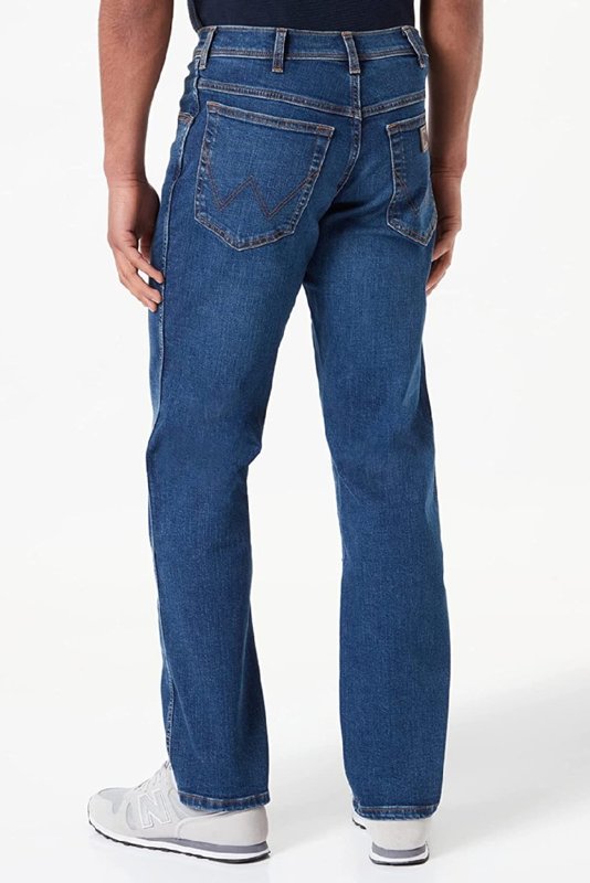 WRANGLER TEXAS MĘSKIE SPODNIE JEANSOWE BLUE NIGHTS W121KG163