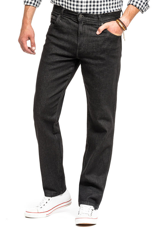 WRANGLER TEXAS MĘSKIE SPODNIE JEANSOWE JEANSY BLACK STROKE W121T490U