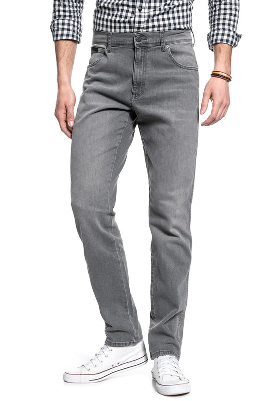 WRANGLER TEXAS MĘSKIE SPODNIE JEANSOWE TAPER FUNK GREY W12THT32L