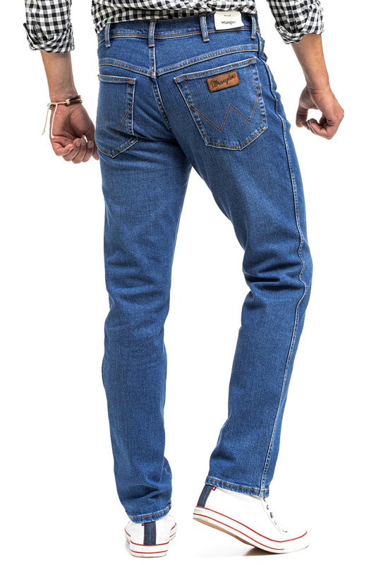 WRANGLER TEXAS SLIM MĘSKIE SPODNIE JEANSOWE BANGING W12SHN58Q