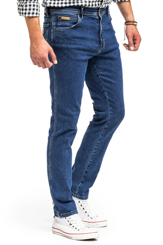 WRANGLER TEXAS SLIM MĘSKIE SPODNIE JEANSOWE CRAZY GAME W12SOAR26