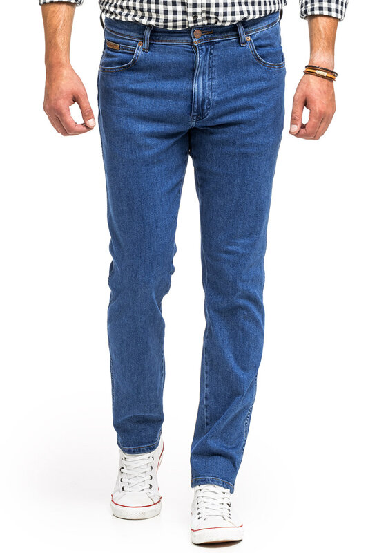 WRANGLER TEXAS SLIM MĘSKIE SPODNIE JEANSOWE THE STONE RIDE W12SYI39U