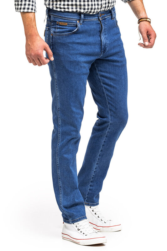 WRANGLER TEXAS SLIM MĘSKIE SPODNIE JEANSOWE THE STONE RIDE W12SYI39U