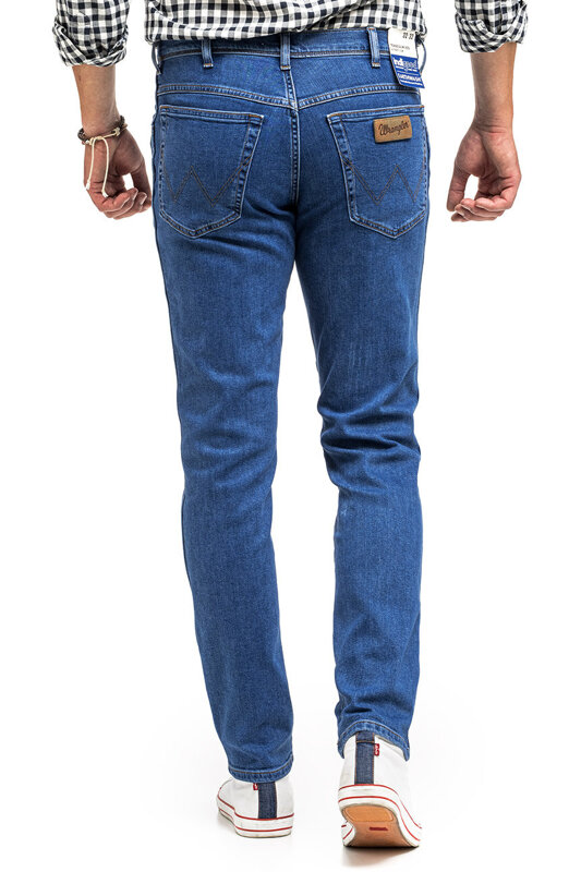 WRANGLER TEXAS SLIM MĘSKIE SPODNIE JEANSOWE THE STONE RIDE W12SYI39U