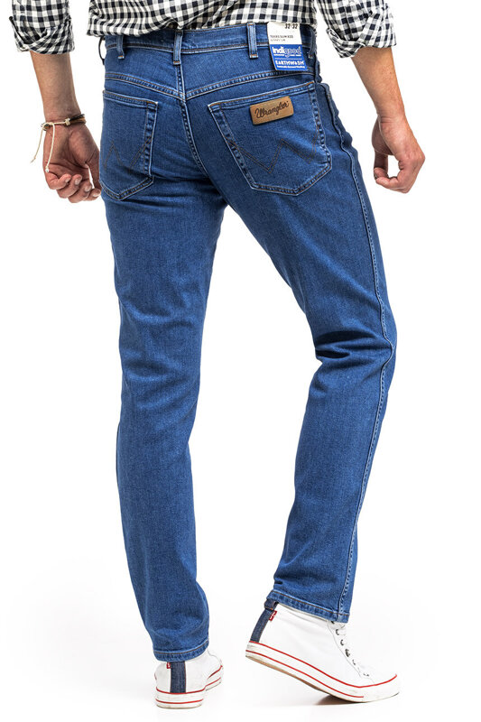 WRANGLER TEXAS SLIM MĘSKIE SPODNIE JEANSOWE THE STONE RIDE W12SYI39U