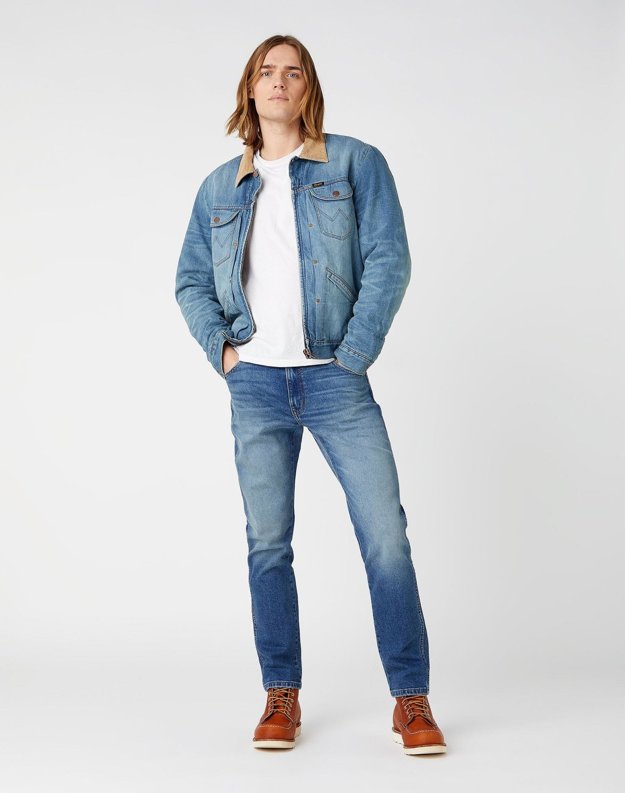 WRANGLER TEXAS TAPER MĘSKIE SPODNIE JEANSOWE BLUE CHILL W12TU898T