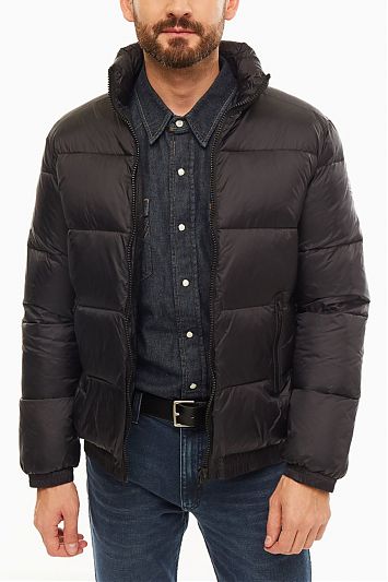 WRANGLER THERMO PUFFER MĘSKA KURTKA PRZEJŚCIOWA BLACK W4B7XQ100