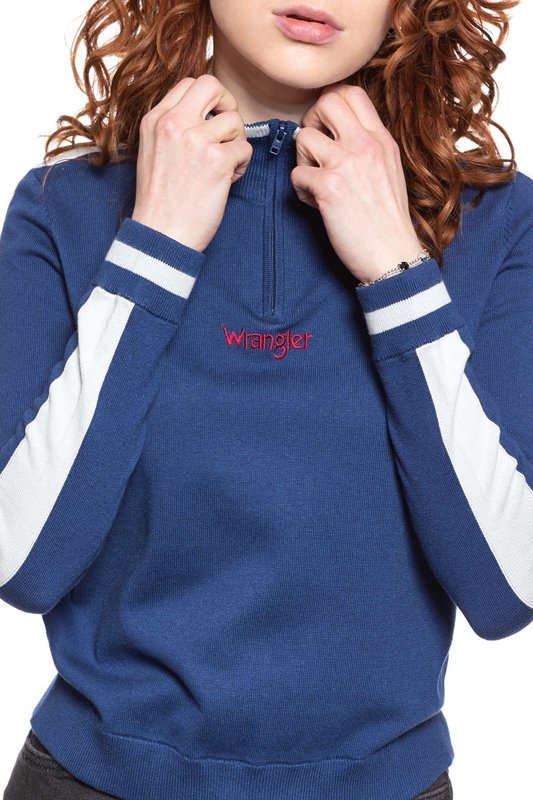 WRANGLER ZIP KNIT BLUE DEPTHS W8N3QIXJY