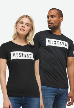 2PAK MUSTANG ALEX C / ALINA C LOGO TEE MĘSKI/DAMSKI T-SHIRT KOSZULKA LOGO BLACK 1013220 4142