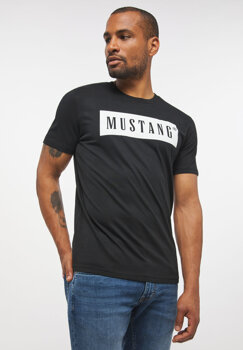 2PAK MUSTANG ALEX C / ALINA C LOGO TEE MĘSKI/DAMSKI T-SHIRT KOSZULKA LOGO BLACK 1013220 4142