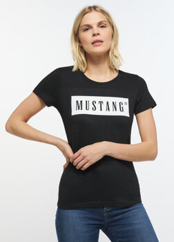 2PAK MUSTANG ALEX C / ALINA C LOGO TEE MĘSKI/DAMSKI T-SHIRT KOSZULKA LOGO BLACK 1013220 4142