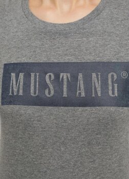 2PAK MUSTANG ALEX C / ALINA C LOGO TEE MĘSKI/DAMSKI T-SHIRT KOSZULKA LOGO LIGHT GREY MELANGE 1013220 4141