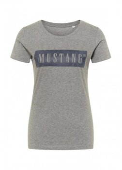 2PAK MUSTANG ALEX C / ALINA C LOGO TEE MĘSKI/DAMSKI T-SHIRT KOSZULKA LOGO LIGHT GREY MELANGE 1013220 4141