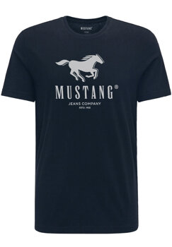 2PAK MUSTANG ALEX C PRINT MĘSKI T-SHIRT KOSZULA LOGO TEE GENERAL WHITE DARK SAPPHIRE 1015051 BIAŁY GRANATOWY