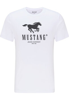 2PAK MUSTANG ALEX C PRINT MĘSKI T-SHIRT KOSZULKA LOGO TEE BLACK  WHITE 1015051 CZARNY BIAŁY