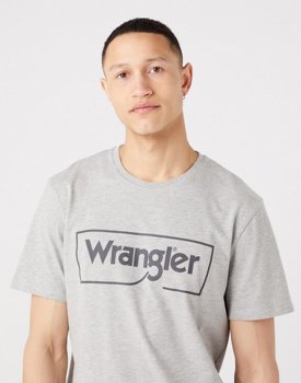 2PAK WRANGLER FRAME LOGO TEE MĘSKI T-SHIRT KOSZULKA NADRUK MID GREY W70JD3X37