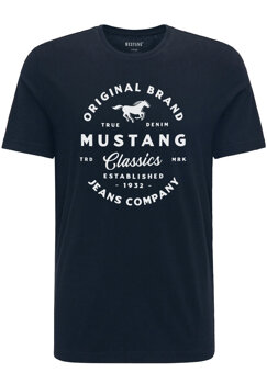 3PAK MUSTANG ALEX C PRINT MĘSKI T-SHIRT KOSZULKA LOGO TEE 1015052 CZARNY BIAŁY GRANATOWY