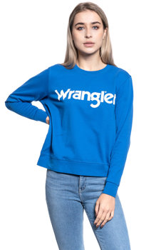 BLUZA DAMSKA WRANGLER CREW SWEAT BLUE W6Z1HYX05