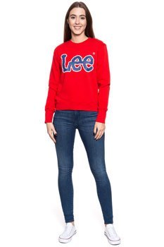 BLUZA LEE DAMSKA LOGO SWS BRIGHT RED L53YRXEF SAMPLE