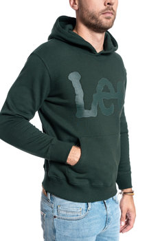 BLUZA LEE HIGH SCREEN HOODY DK BOTTLE GREEN L82CTJBB