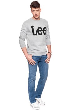 BLUZA MĘSKA LEE LOGO SWS GREY MELE L81QUB37