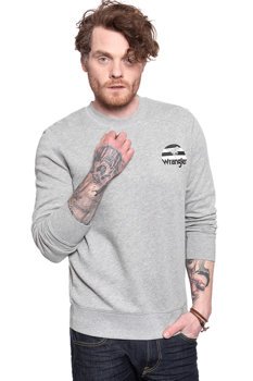 BLUZA WRANGLER CREW SWEAT MID GREY MEL W6M3HAX37