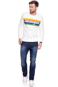 BLUZA WRANGLER MĘSKA RAINBOW SWEAT OFFWHITE W6528HP02