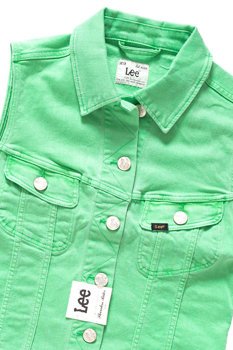 DAMSKA BEZRĘKAWNIK JEANSOWY LEE SLEEVELESS RIDER SPRING GREEN L547EV27 KAMIZELKA