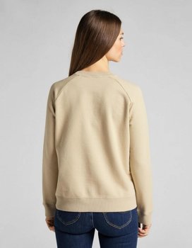 DAMSKA BLUZA MATERIAŁOWA LEE PLAIN CREW NECK SWS SERVICE SAND L53RTXOY