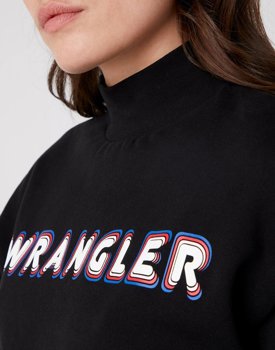 DAMSKA BLUZA WRANGLER HIGH NECK SWEAT BLACK W6P8HY100