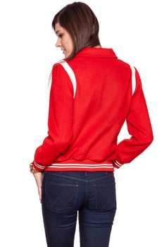 DAMSKA KURTKA PRZEJŚCIOWA WRANGLER BOMBER JACKET SALSA RED W4130VUWN