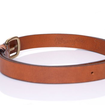 DAMSKI PASEK WRANGLER TRILOOP BELT COGNAC W0B72U181