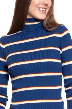 DAMSKI SWETER WRANGLER TURTLE NECK BLUE DEPTHS W8N0PWXJY SAMPLE