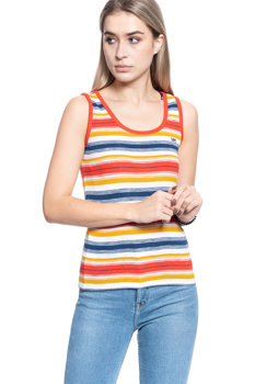 DAMSKI TANK TOP LEE SLIM TANK TOP SLIM FIT POPPY RED L41MEZNH