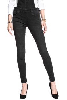 DAMSKIE OGRODNICZKI LEE SKINNY BIB CHARCOAL BLACK L39ELCLP