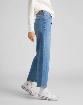 DAMSKIE SPODNIE JEANSOWE LEE Wide Leg LIGHT LUNA L30SLTYX