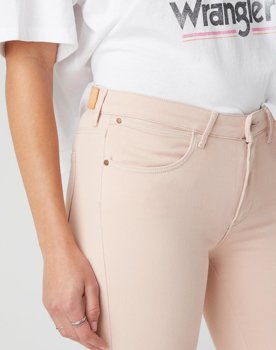 DAMSKIE SPODNIE JEANSOWE WRANGLER SKINNY CROP NATURAL PINK W28M-JT-30L