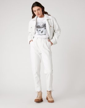 DAMSKIE SPODNIE JEANSOWE WRANGLER WINTER WHITE W22HHQ149