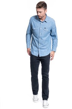 KOSZULA MĘSKA LEE WORKER SHIRT SUMMER BLUE L68HNSNJ