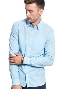 KOSZULA MĘSKA WRANGLER LS 1PKT SHIRT CERULEAN BLUE W5A1MNXVT