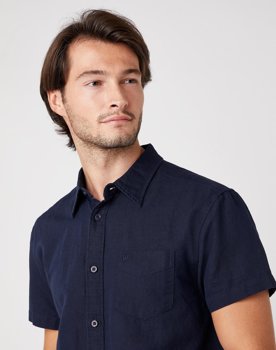 KOSZULA MĘSKA WRANGLER SS 1PKT SHIRT NAVY W5J7LO114